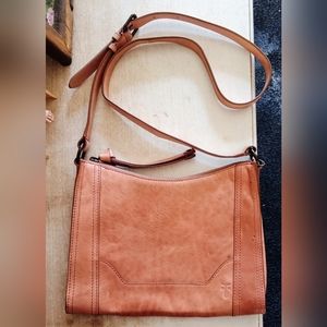 Frye Melissa Dusty Rose Leather Crossbody Zip Bag Shoulder